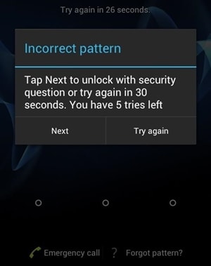 forgot android pattern