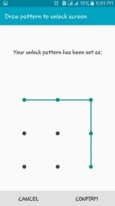 setup android pattern lock screen-provide the same pattern