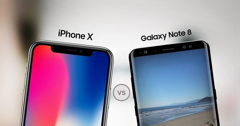 iPhone x gegen Samsung Note 8