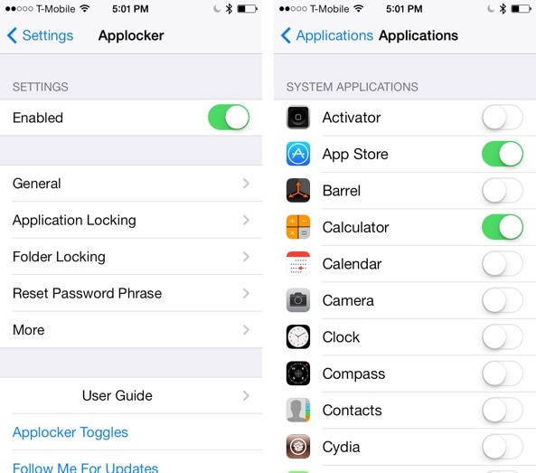 lock app folder iphone