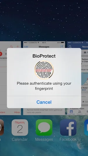 authenticate using fingerprint