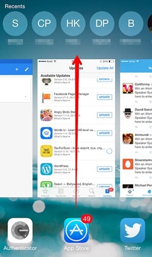Schließen Sie Backgroud-Apps auf dem iPhone