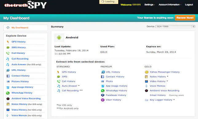 Spy using Spyware with jailbreak-log in to TurthSpy