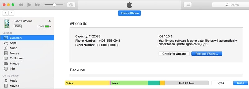 Unlock iPhone Passcode  with iTunes