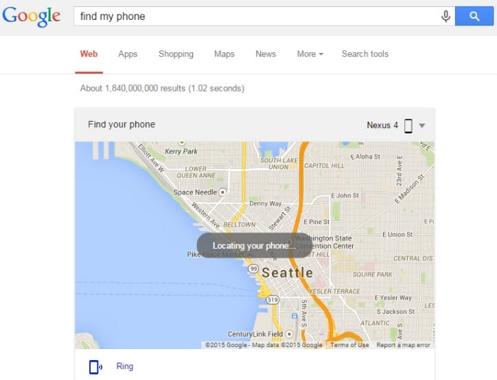 track a cell phone-type in 