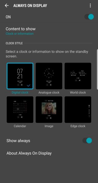 change Samsung lock screen clock-pick clock formats