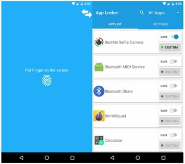 bloquear aplicaciones con huella dactilar android: Fingerprint & Pin