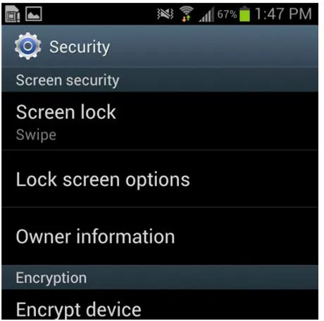 android handy bildschirm sicherheit