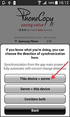 sync this device