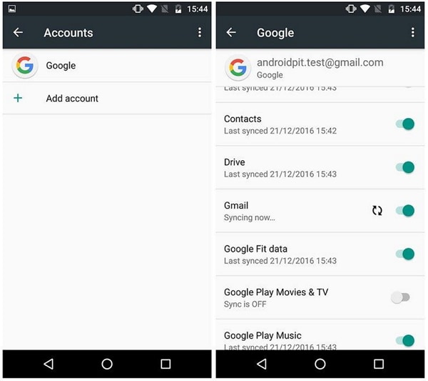 comment transférer d'Android vers Android - Transfert de contacts