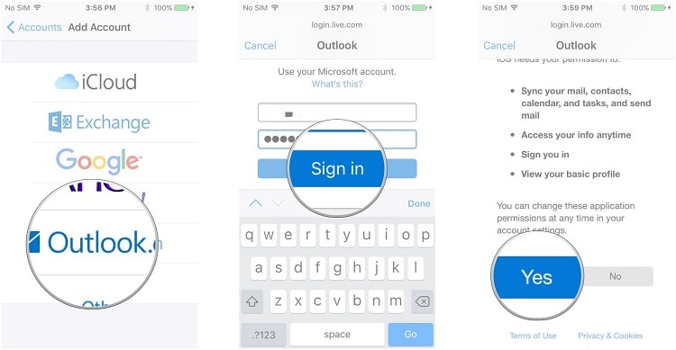 export iphone contacts to outlook from iphone settings