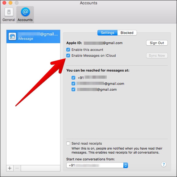synchroniser les messages icloud avec le mac