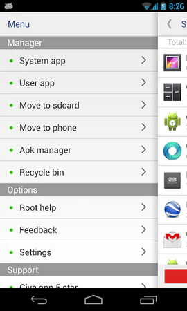 Passo 2 para usar o System App Remover 