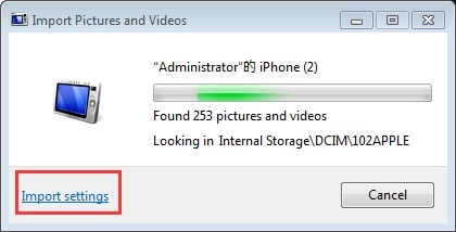 windows autoplay import settings