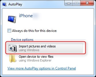 transfer iphone photos to pc using autoplay