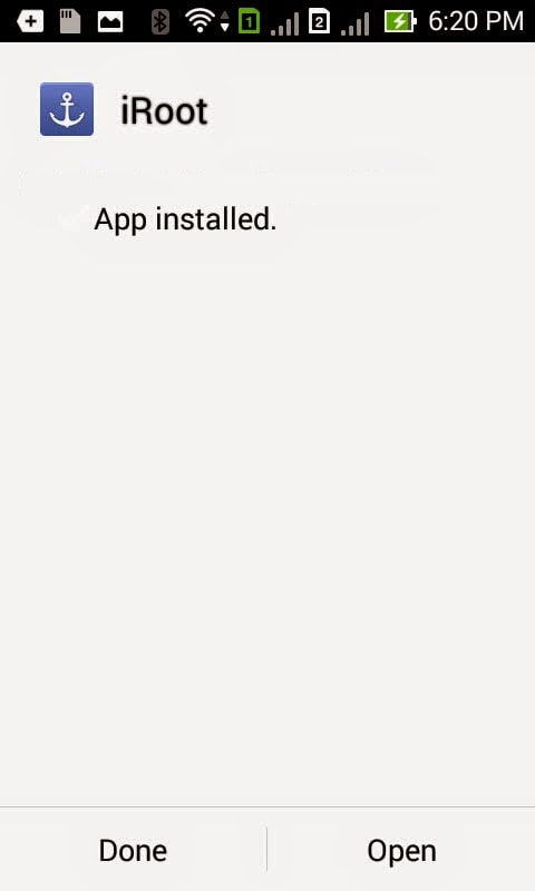 iRoot app installed