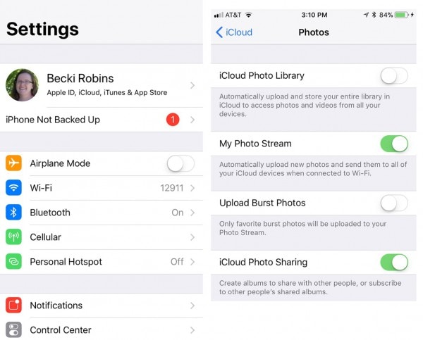 backup iphone photos to icloud photo library