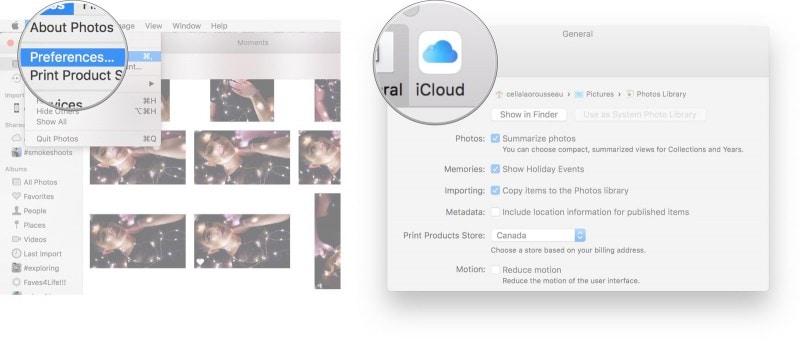 go to icloud photo library