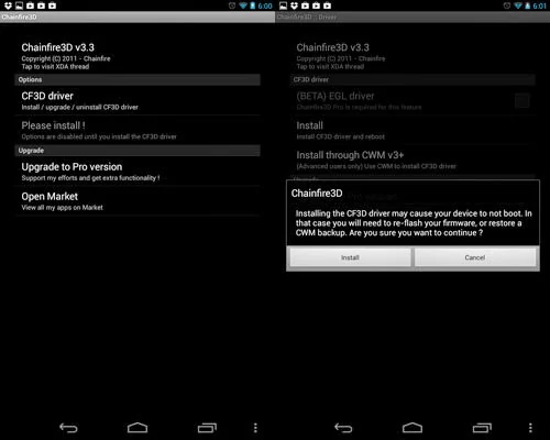 Mejor Aplicación Root para Android: Chainfire 3D