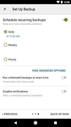 schedule auto backup for S9/S20 messages