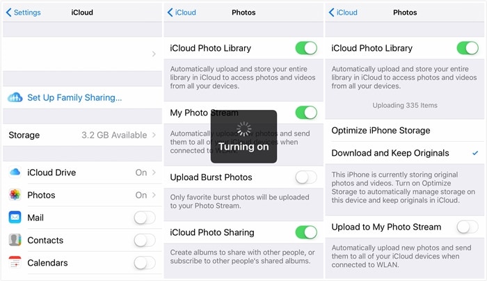 sync photos from mac to iphone using icloud photo library