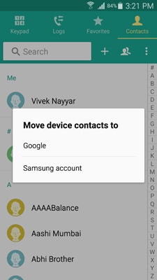 Sicherung von S9/S20-Kontakten in Google Mail