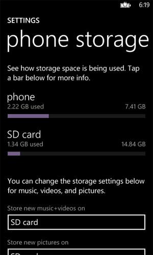 Check the Android Smartphone Storage