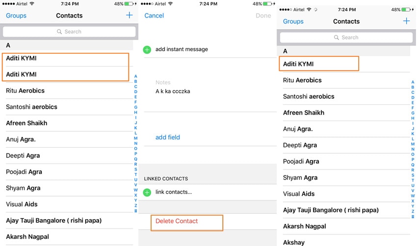 Find and remove duplicate contacts on iPhone