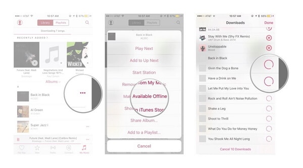 download music on iphone from apple music