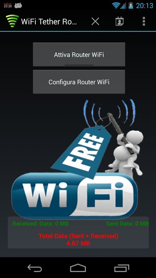 Kostenlose WLAN Hotspot App Wifi tether