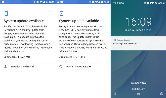 android 8 oreo update -  letzter Schritt