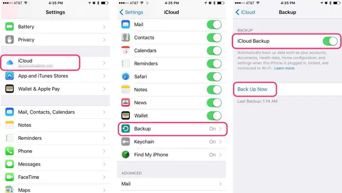 transférer des contacts d'un iphone à un iphone en utilisant la sauvegarde icloud