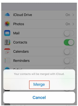 transferir contatos de iphone para iphone usando a sincronização do icloud