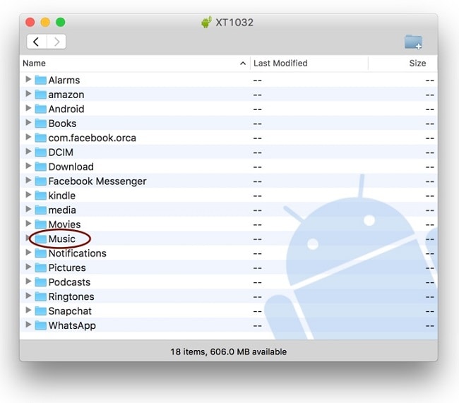 how to transfer music from android to iPhone-Go to the Music folder