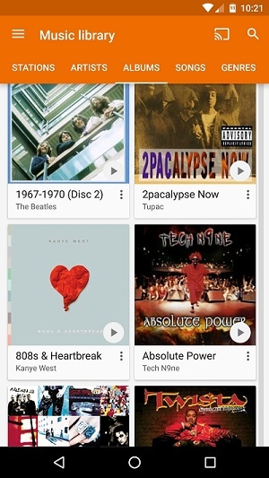 transfer music from iphone to android-access all the newly transferred songs