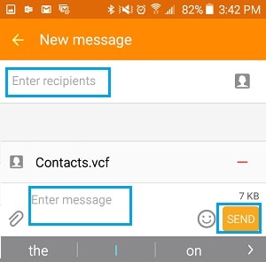 how to transfer contacts from samsung to iphone-email vcf file
