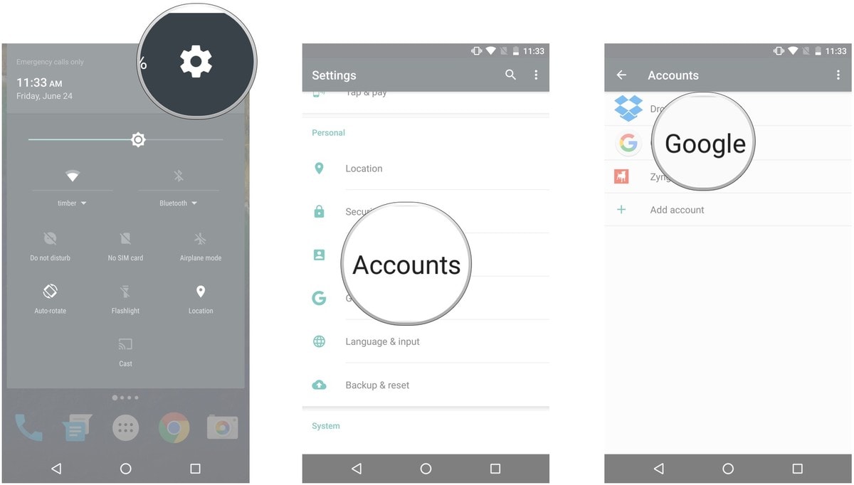 export contacts from android-Choose the desired ‘Gmail account’