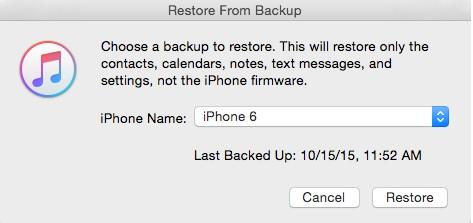 recuperação de dados ios 12 - restaurar do backup
