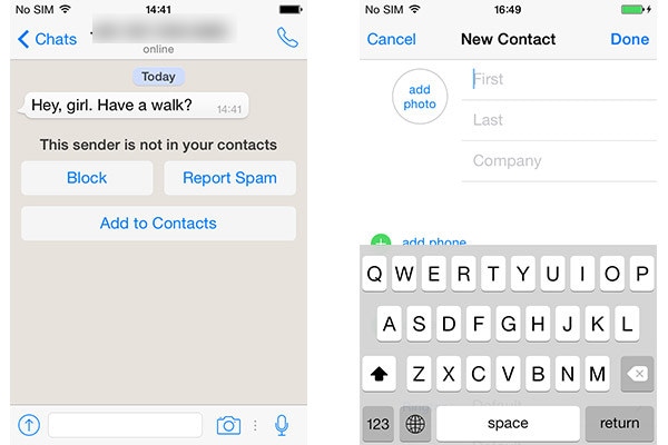 ios 12 whatsapp المشاكل والحلول - أضف مستخدم WhatsApp إلى جهات الاتصال الخاصة بك