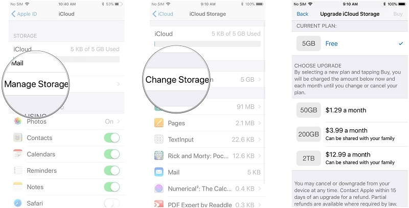 photos disappeared after ios 12 update-Manage your iCloud storage