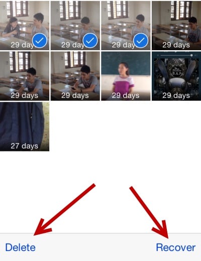 photosÂ disappeared afterÂ ios 12Â update-Tap on the recover option