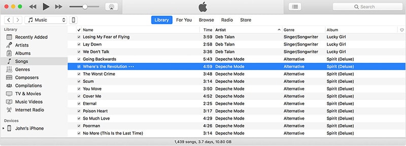 Musik vom Mac auf das iPhone XS (Max) übertragen - Übertragung mit iTunes