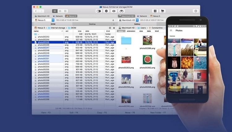 android file transfer mac-Commander One