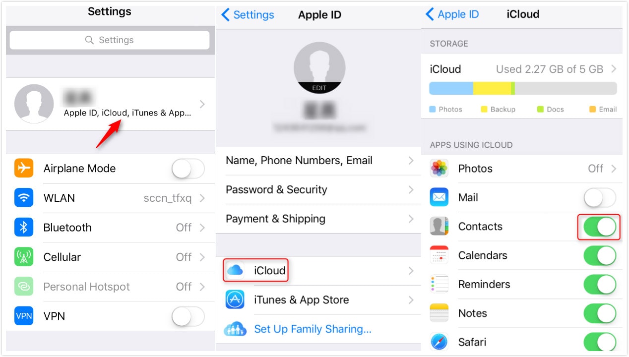 samsung to iphone transfer-enable automatic sync
