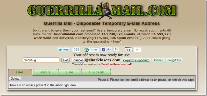 onion e-mail - Guerrilla Mail