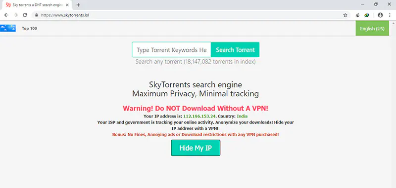 Sites de torrent ativos - SkyTorrents