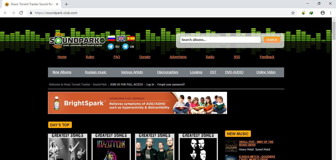 music torrenting sites - soundpark