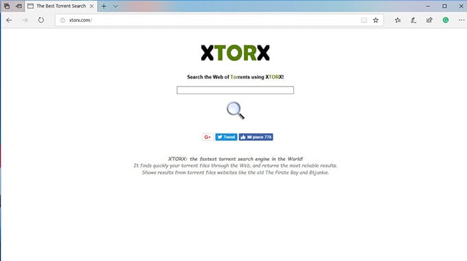 Mecanismo de pesquisa de torrent - XTORX