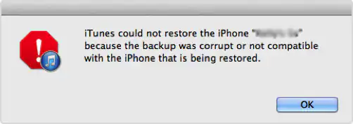 corrupted itunes backup