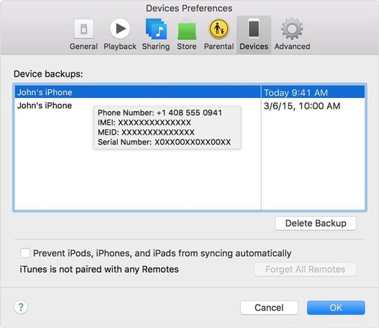 iphone device backups